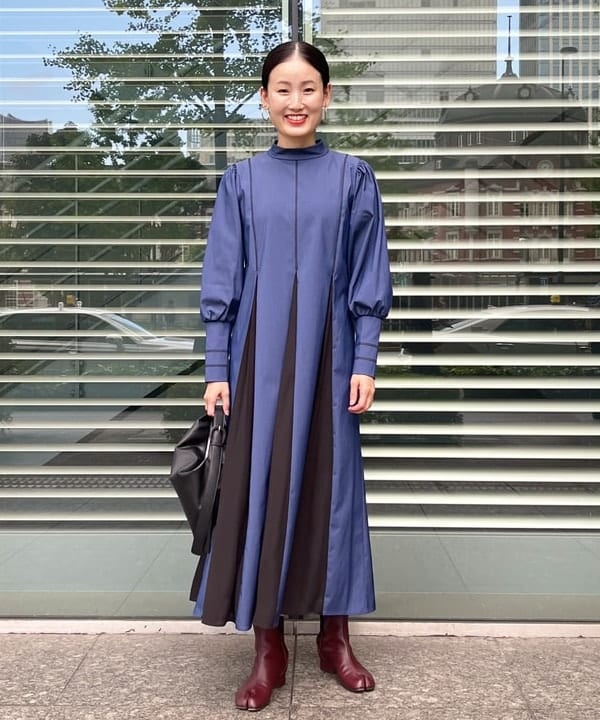 RBS / 配色 タック プリーツ ワンピース タグ付き】RBS / 配色タック