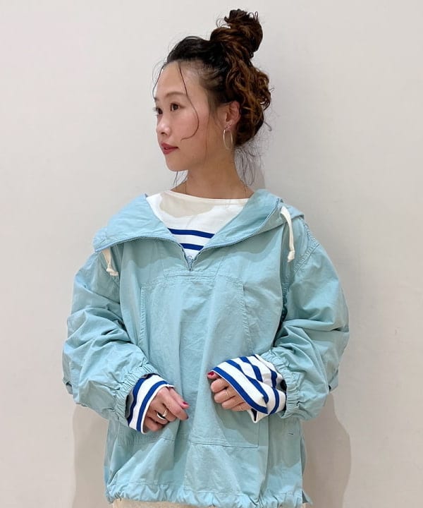 清水 彩乃さんの「BEAMS WOMEN｜ナバルボーダー ビッグ ボートネック カットソー」を使ったコーディネート