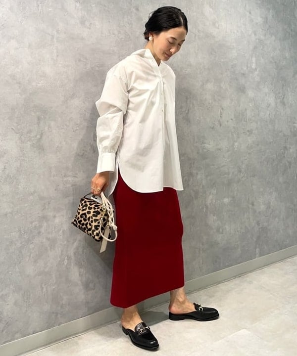 越智 里美さんの「BEAMS WOMEN｜Demi-Luxe BEAMS / パール イヤリング」を使ったコーディネート