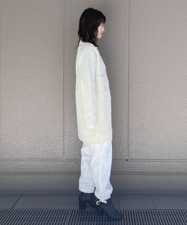 蒲原 捺美さんの「BEAMS WOMEN｜AURALEE / MILLED WOOL MOAL KNIT LONG CARDIGAN」を使ったコーディネート
