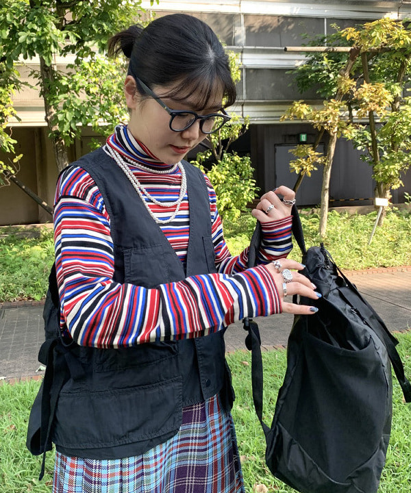 木下 季萠さんの「BEAMS WOMEN｜BEAMS BOY / 樹脂 パール ロング ネックレス」を使ったコーディネート