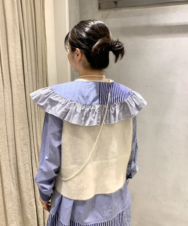 木下 季萠さんの「BEAMS WOMEN｜BEAMS BOY / 樹脂 パール ロング ネックレス」を使ったコーディネート