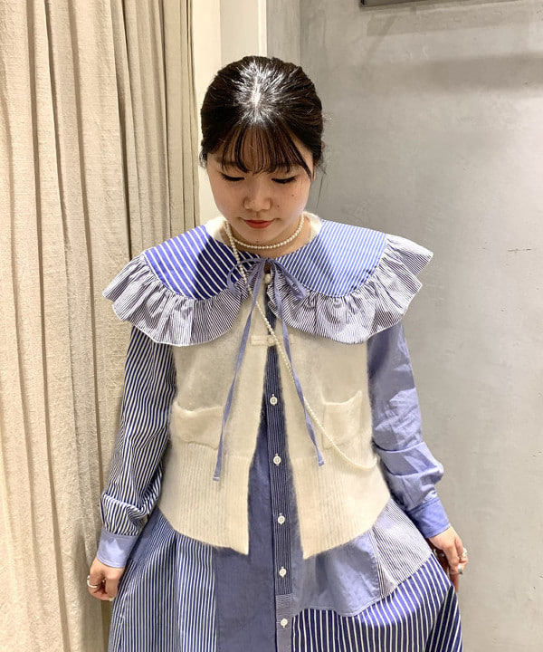 木下 季萠さんの「BEAMS WOMEN｜BEAMS BOY / 樹脂 パール ロング ネックレス」を使ったコーディネート