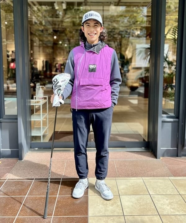 BEAMS GOLF PURPLE LABEL / ダンボールニット ハーフジップ シャツ - homabayassembly.go.ke