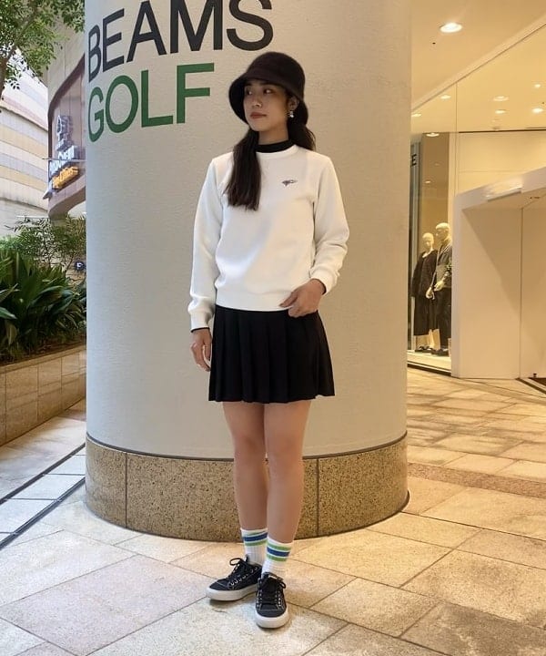 メーカー再生品 BEAMS GOLF ORANGE LABEL ポンチ プリーツ スカート www.agroservet.com