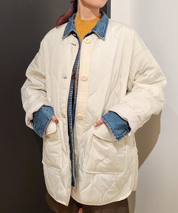 saori KATOさんの「BEAMS WOMEN｜キルティング ノーカラー ブルゾン」を使ったコーディネート