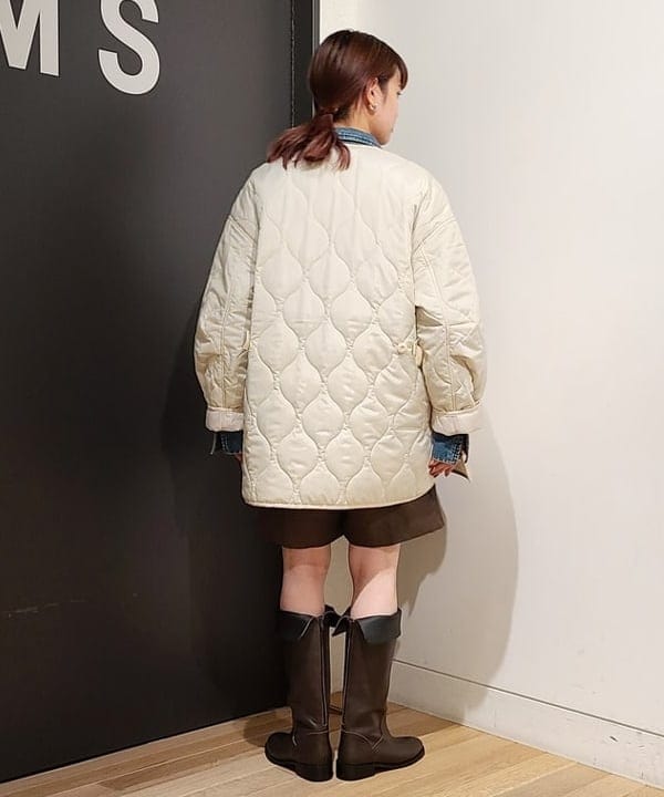 saori KATOさんの「BEAMS WOMEN｜キルティング ノーカラー ブルゾン」を使ったコーディネート
