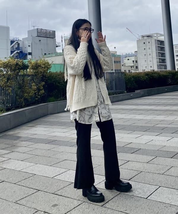 ayaさんの「BEAMS WOMEN｜noeyedia / メガネ &rdquo;NE-430&rdquo;」を使ったコーディネート