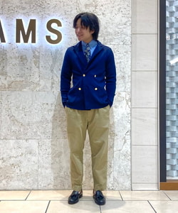 BEAMS F別注 BAFFY コットンミラノリブニット メタルボタンジャケット