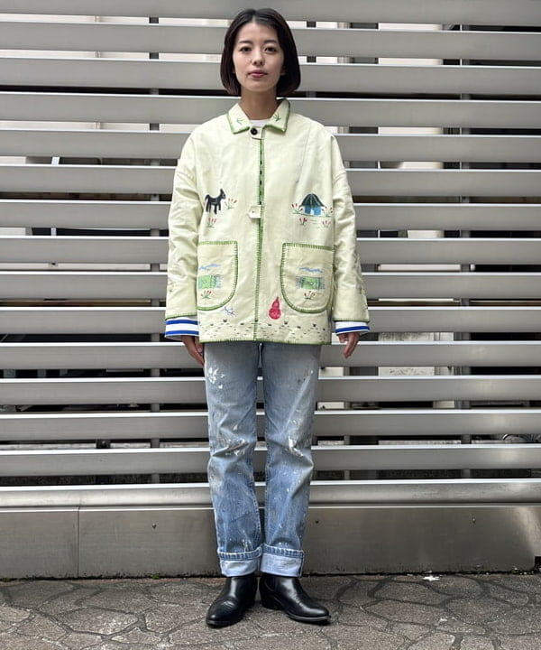 サワイさんの「BEAMS WOMEN｜ナバルボーダー ビッグ ボートネック カットソー」を使ったコーディネート