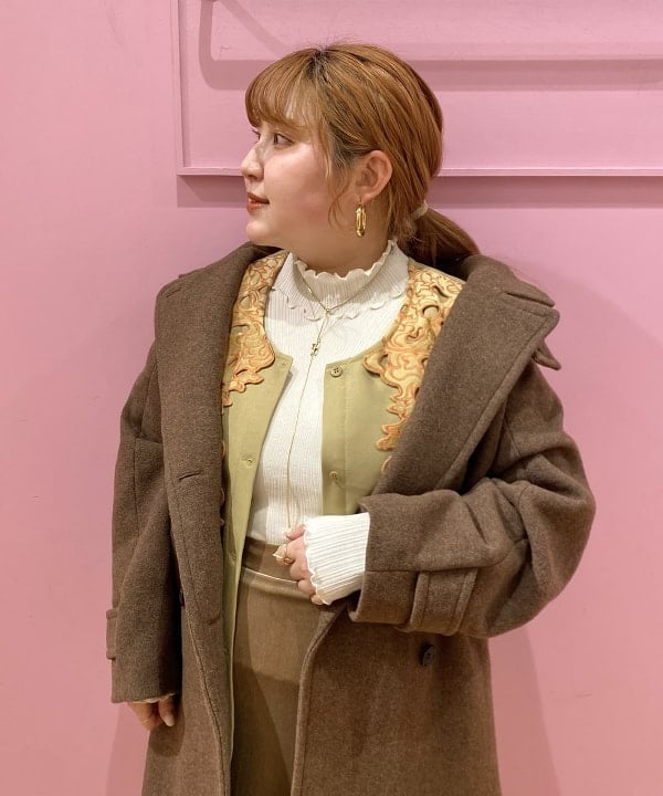 れいにーさんの「BEAMS WOMEN｜ランダム リブ メロー ハイネック カットソー」を使ったコーディネート