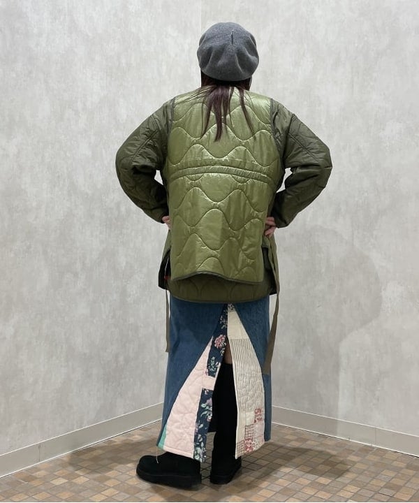 ハルキ　モモナさんの「BEAMS WOMEN｜キルティング ノーカラー ブルゾン」を使ったコーディネート