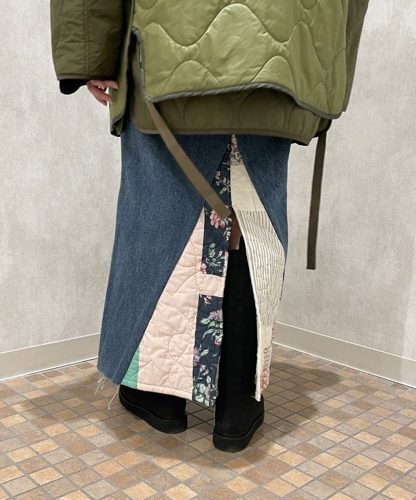 ハルキ　モモナさんの「BEAMS WOMEN｜キルティング ノーカラー ブルゾン」を使ったコーディネート