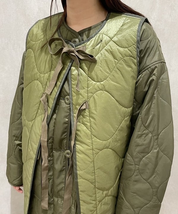 ハルキ　モモナさんの「BEAMS WOMEN｜キルティング ノーカラー ブルゾン」を使ったコーディネート