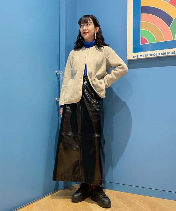 マツド ユメカさんの「BEAMS WOMEN｜DANTON / ノーカラー フリース ジャケット」を使ったコーディネート