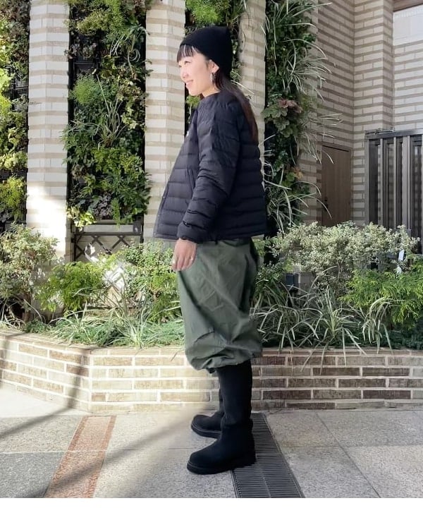 ハルキ　モモナさんの「BEAMS WOMEN｜DANTON / CREWNECK INNER DOWN JACKET」を使ったコーディネート