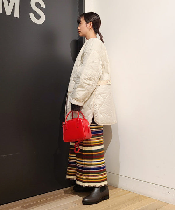 saori KATOさんの「BEAMS WOMEN｜キルティング ノーカラー ブルゾン」を使ったコーディネート