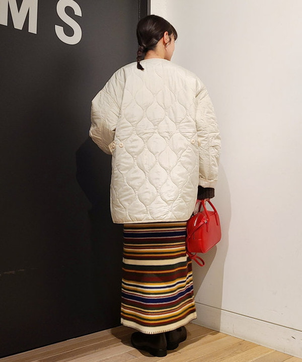 saori KATOさんの「BEAMS WOMEN｜キルティング ノーカラー ブルゾン」を使ったコーディネート