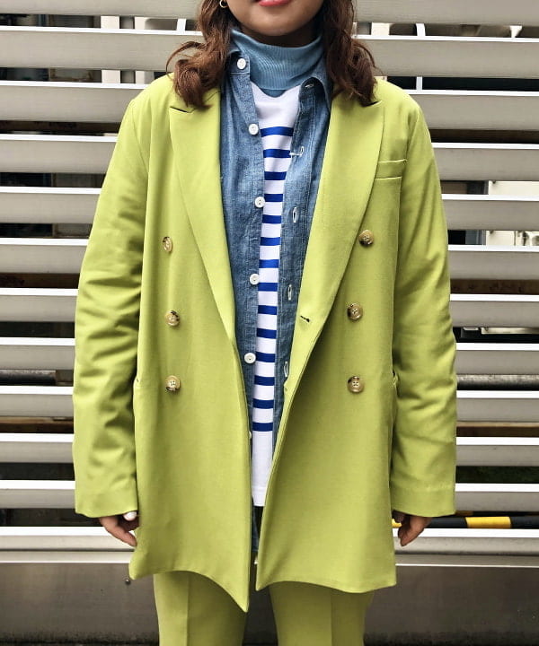 おとむさんの「BEAMS WOMEN｜ナバルボーダー ビッグ ボートネック カットソー」を使ったコーディネート