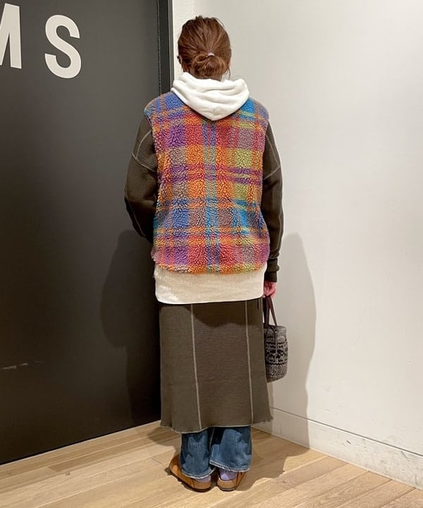 みかみさんの「BEAMS WOMEN｜Healthknit × BEAMS BOY / ワッフル プルオーバー パーカ」を使ったコーディネート
