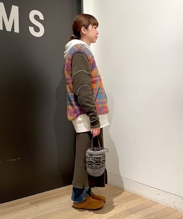 みかみさんの「BEAMS WOMEN｜Healthknit × BEAMS BOY / ワッフル プルオーバー パーカ」を使ったコーディネート