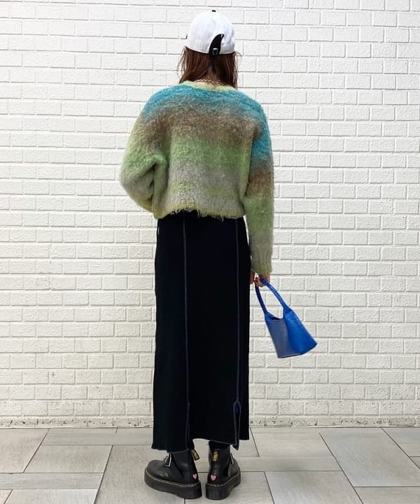 りかちょび/岸本梨佳さんの「BEAMS WOMEN｜キルティング ノーカラー ブルゾン」を使ったコーディネート