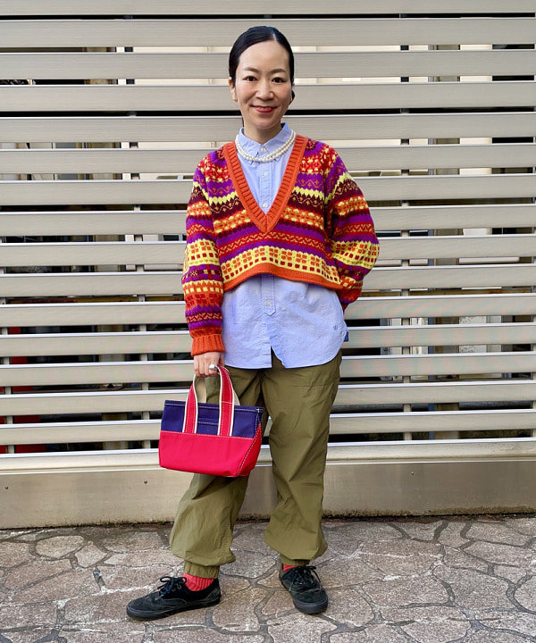 コウリキ　マミさんの「BEAMS WOMEN｜L.L.Bean × BEAMS PLUS ＆ BEAMS BOY / Deep Bottom Deluxe Boat and Tote Mini」を使ったコーディネート