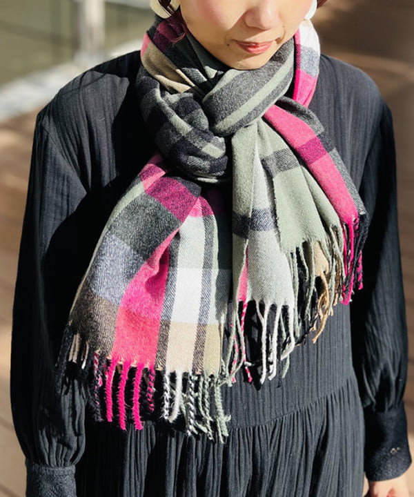 ❣️サプライズ☘️試着程度*ブラウン*ストライプ編み込みミンク７部袖*部屋着OK BLACK LINE】シルクストライプネクタイ 7.5cm幅/グリーン