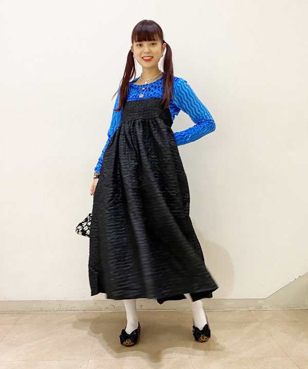 りかちょび/岸本梨佳さんの「BEAMS WOMEN｜SEPTEMBER MOON / リボン バレエシューズ レオパード」を使ったコーディネート