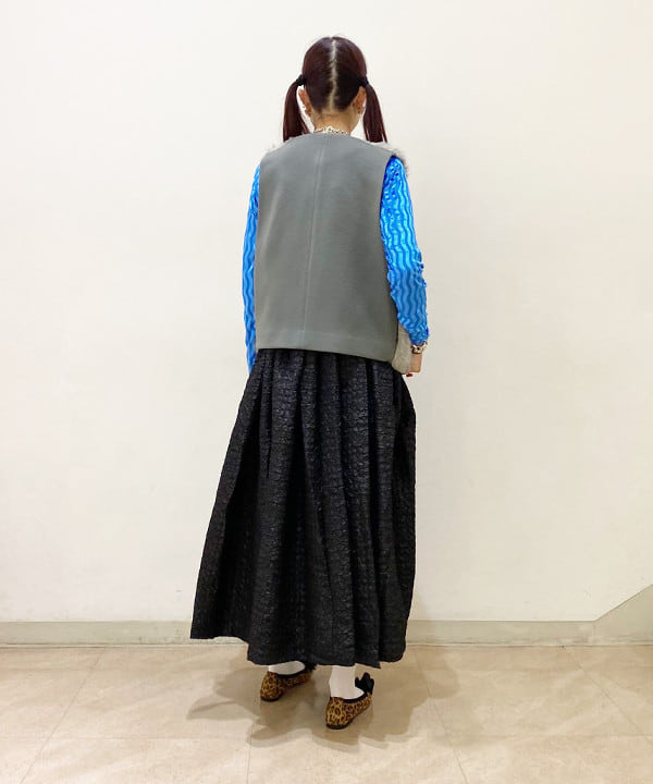 りかちょび/岸本梨佳さんの「BEAMS WOMEN｜SEPTEMBER MOON / リボン バレエシューズ レオパード」を使ったコーディネート