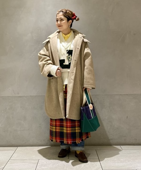 吉野 多恵さんの「BEAMS WOMEN｜L.L.Bean / Deep Bottom Deluxe Boat and Tote S」を使ったコーディネート