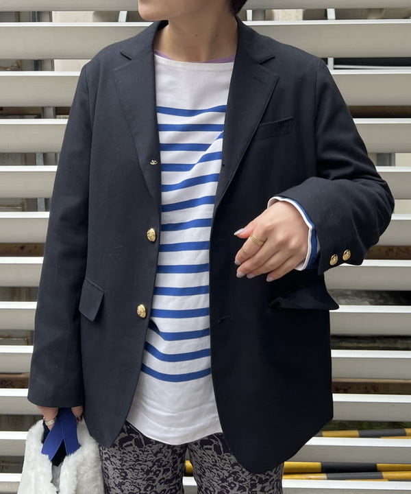 朱華さんの「BEAMS WOMEN｜BEAMS BOY / ポリエステル ウール 3ボタン ブレザー」を使ったコーディネート