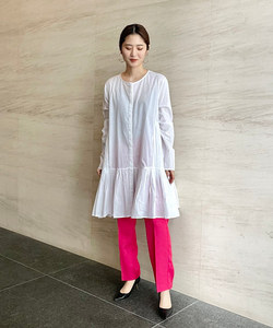 MERLETTE/マーレット】MARTEL PLEATED CHAMBRAY:ワンピース