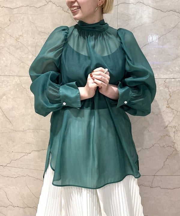 shirakiさんの「BEAMS WOMEN｜オーガンジー リボンブラウス」を使ったコーディネート