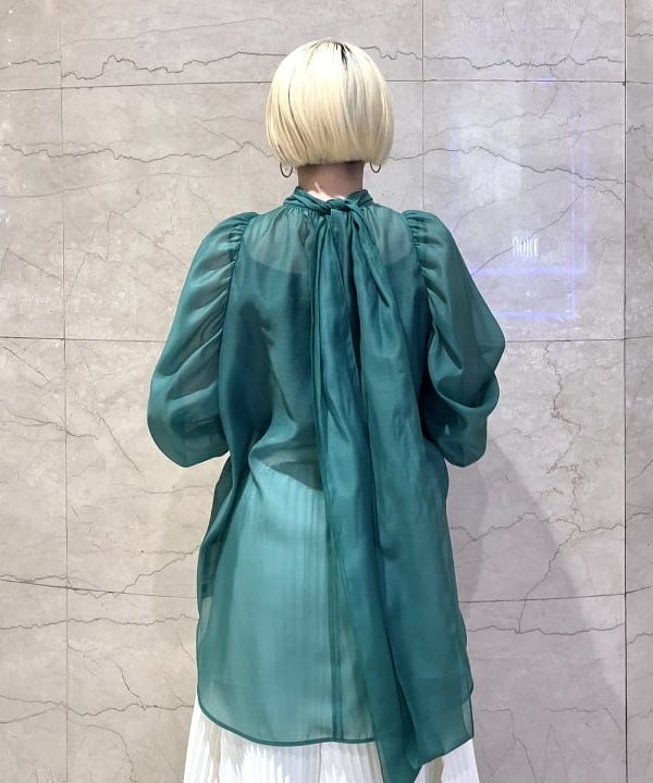 shirakiさんの「BEAMS WOMEN｜オーガンジー リボンブラウス」を使ったコーディネート