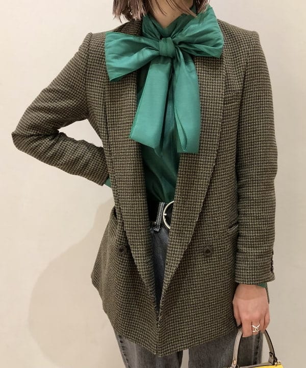 CHIHIROさんの「BEAMS WOMEN｜オーガンジー リボンブラウス」を使ったコーディネート