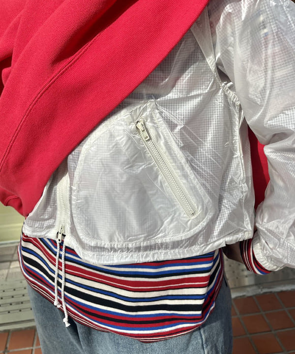 ちかたいらさんの「BEAMS WOMEN｜BEAMS BOY / シアー ナイロンブルゾン」を使ったコーディネート