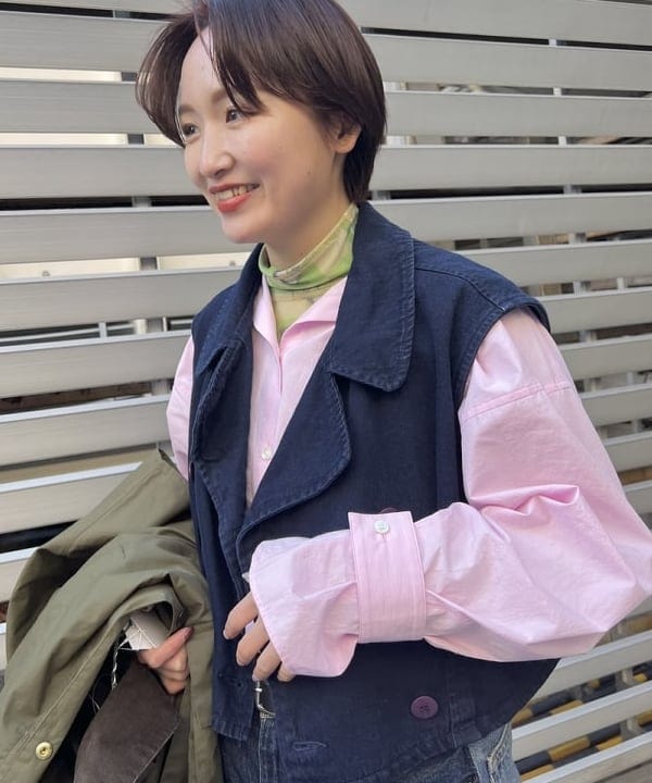 朱華さんの「BEAMS WOMEN｜BEAMS BOY / 25mm WASH ベルト」を使ったコーディネート