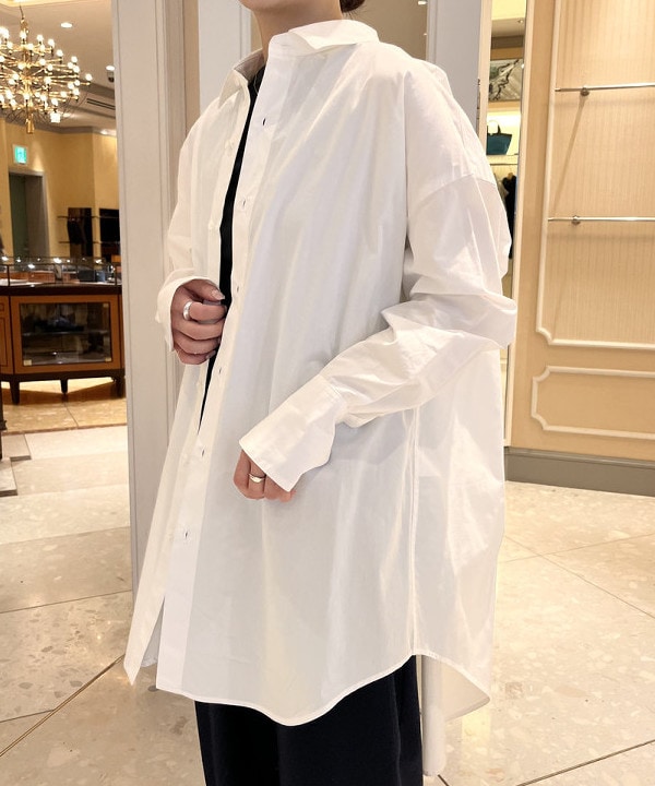 蒲原 捺美さんの「BEAMS WOMEN｜AK+1 / コットン オーバーサイズ シャツ」を使ったコーディネート