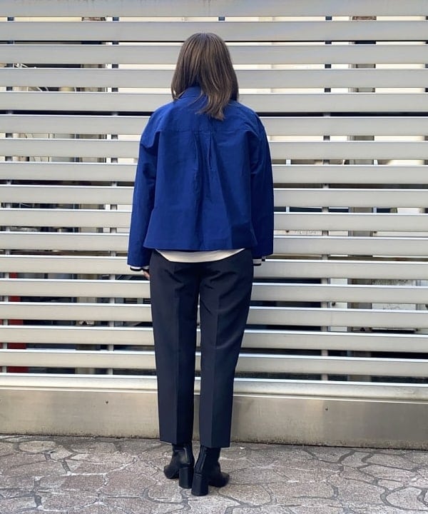 千田 静香さんの「BEAMS WOMEN｜AUBERGE / ウール BIG CHARLOTTE ボーダーカットソー」を使ったコーディネート