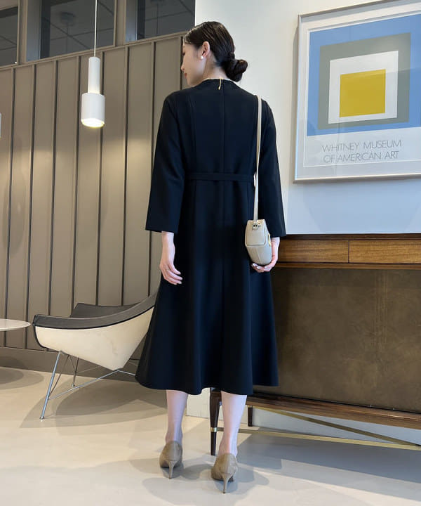 隈元 楓さんの「BEAMS WOMEN｜トリアセ ベルト付きドレス＊」を使ったコーディネート