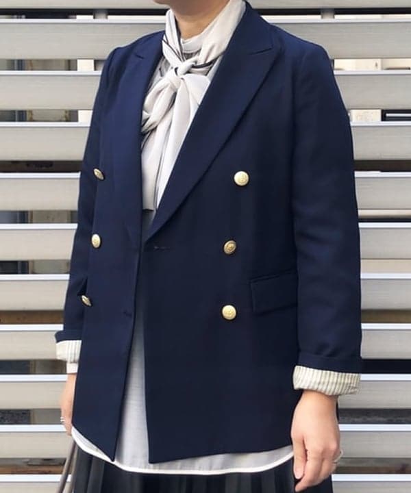 藤井 裕実子さんの「BEAMS WOMEN｜オーガンジー リボンブラウス」を使ったコーディネート