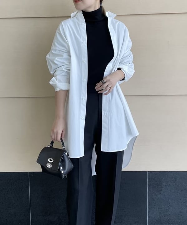 住吉　明佳さんの「BEAMS WOMEN｜AK+1 / スーパーブラック ストレートパンツ」を使ったコーディネート