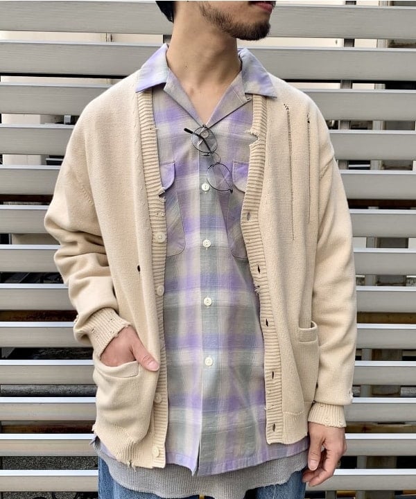 佐々木 祐太さんの「BEAMS WOMEN｜BEAMS / 7ゲージ ダメージ カーディガン」を使ったコーディネート