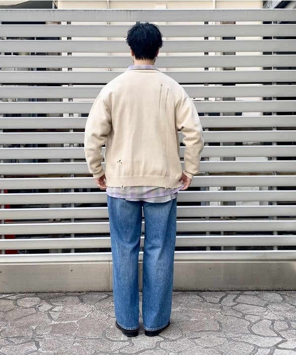 佐々木 祐太さんの「BEAMS WOMEN｜BEAMS / 7ゲージ ダメージ カーディガン」を使ったコーディネート