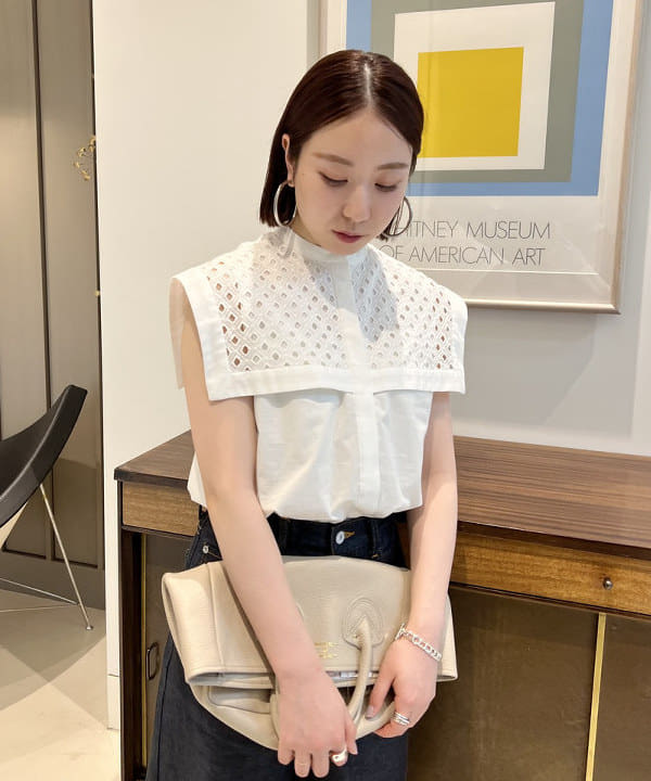 大川 美咲さんの「BEAMS WOMEN｜YOUNG&OLSEN / レザートートバッグ M」を使ったコーディネート