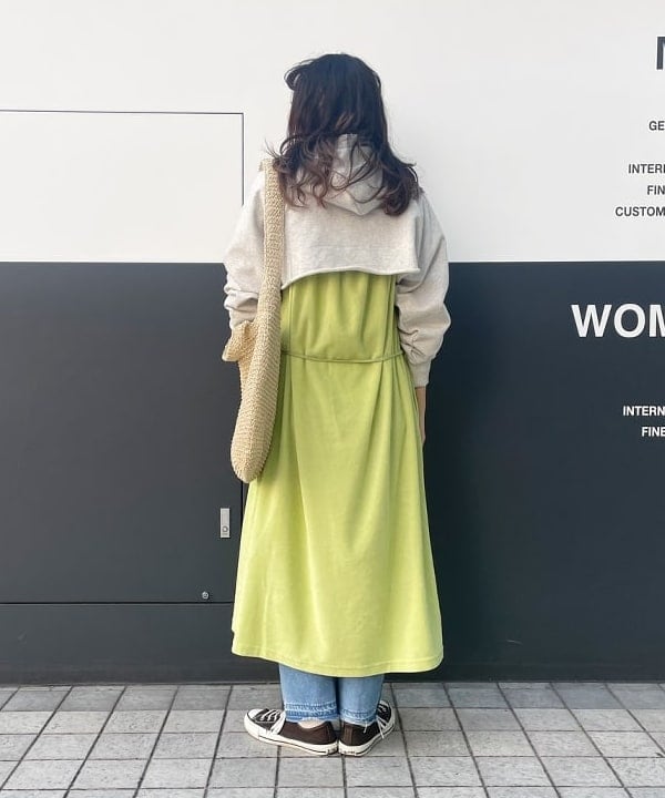 おのすさんの「BEAMS WOMEN｜BEAMS BOY / パイル キャミ ワンピース」を使ったコーディネート