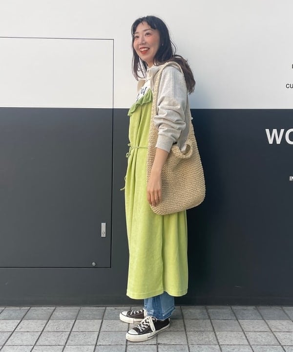 おのすさんの「BEAMS WOMEN｜BEAMS BOY / パイル キャミ ワンピース」を使ったコーディネート