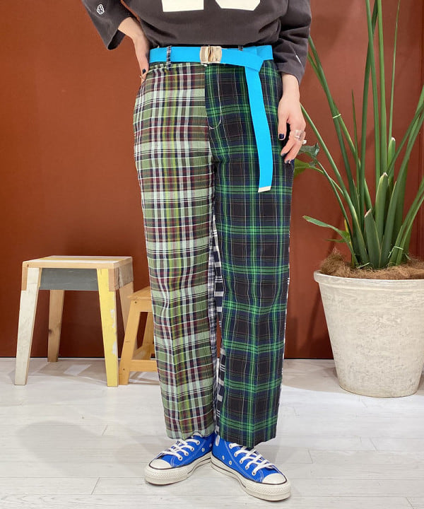優意さんの「BEAMS WOMEN｜BEAMS BOY / マドラス チェック クレイジー スラックス」を使ったコーディネート