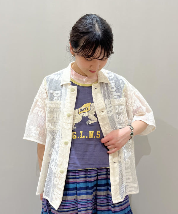 るーたまさんの「BEAMS WOMEN｜BEAMS BOY / バックディテール 1B ヘンリーネック Tシャツ」を使ったコーディネート